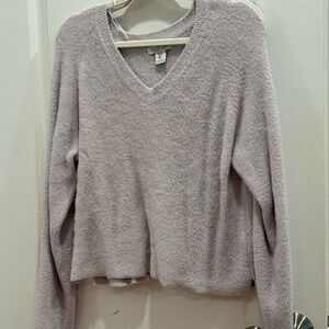 Rachel Zoe Purple V-Neck Sweater